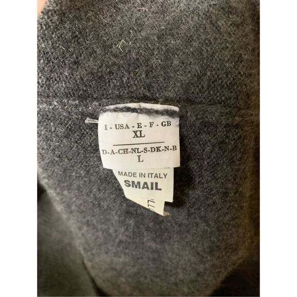Brunello Cucinelli 100% cashmere sweater short sleeve gray women's size XL - Picture 4 of 5
